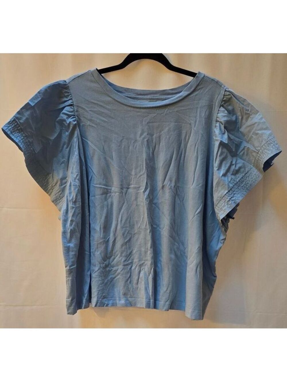 Old Navy Women's Plus Size 3X Cashmere Blue Flutter Sleeve Top